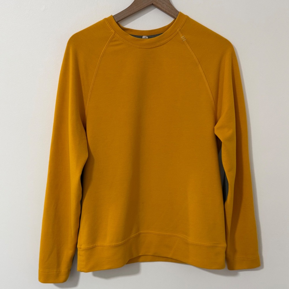 Lululemon City Sweat Crewneck Sweatshirt Mens S Yellow Pullover Athleisure